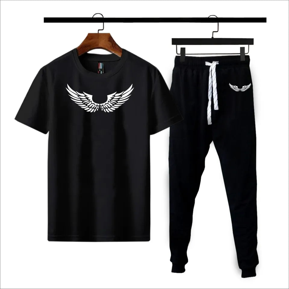 Wings Printed black track suit