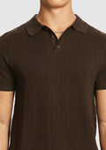 Chocolate Roscoe Knit Polo Shirt