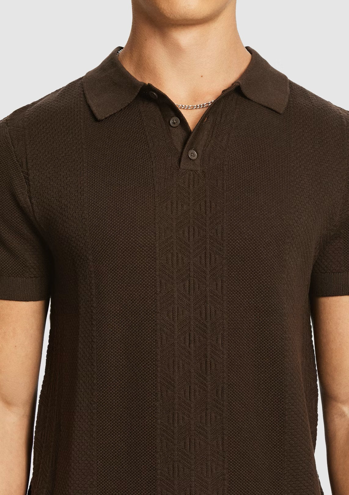 Chocolate Roscoe Knit Polo Shirt