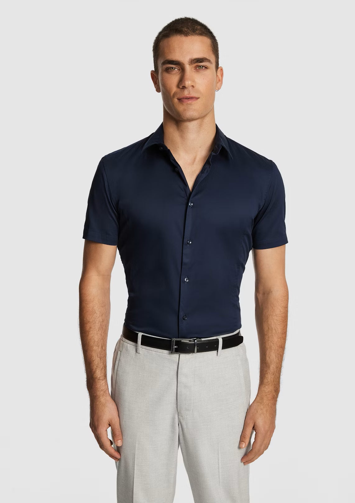 Navy Marvel Muscle Fit Shirt