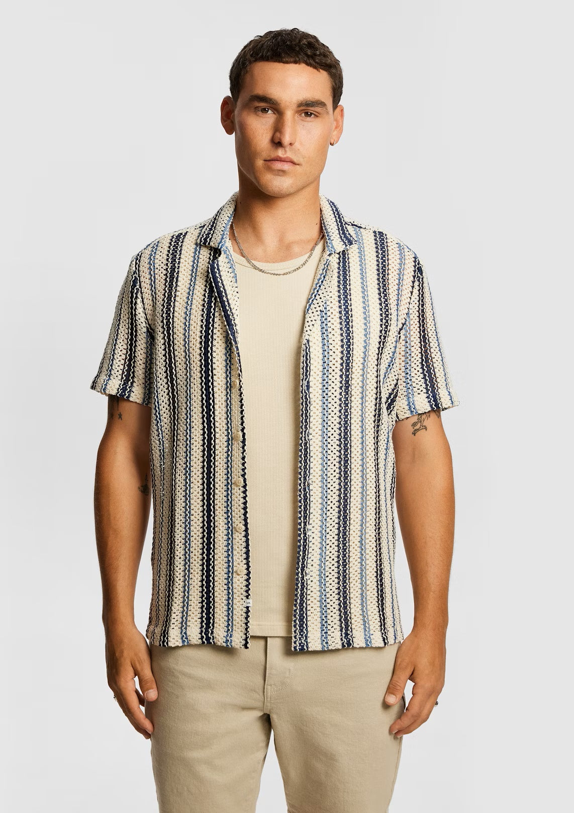 White Mario Crochet Shirt