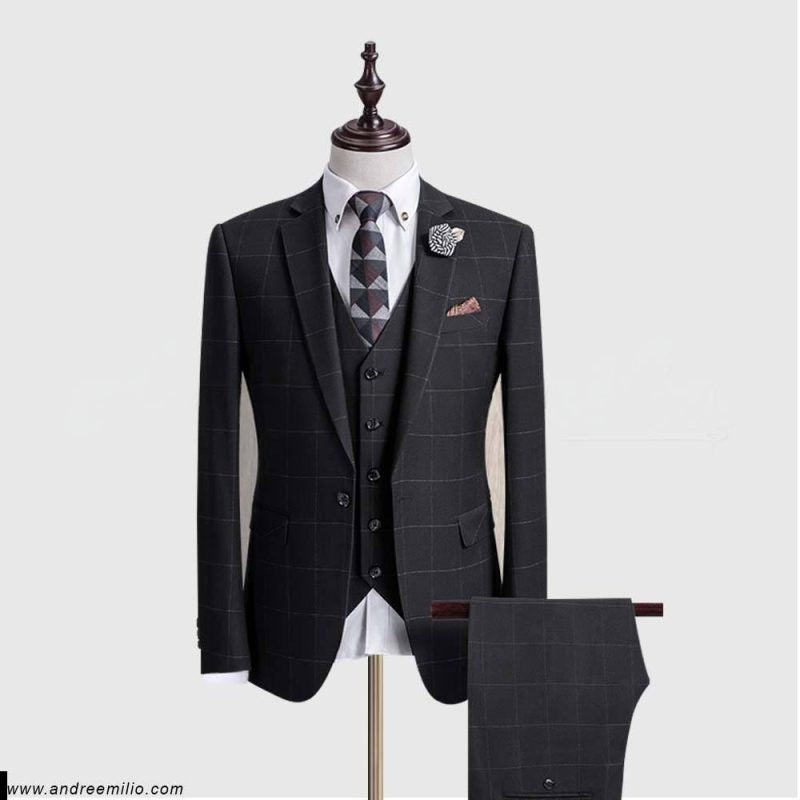 Black 3 piece italian design suit